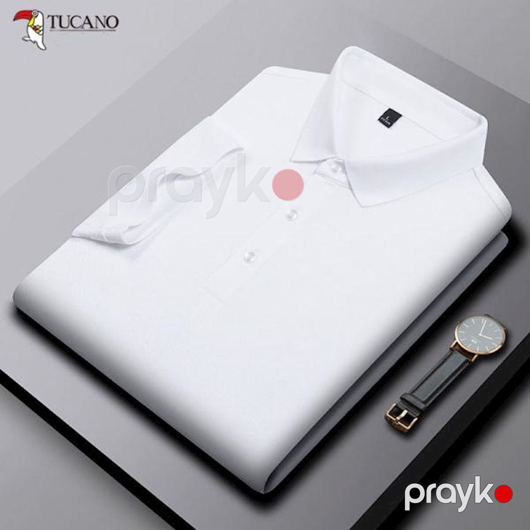 Kişilər üçün polo EB 780, ağ, pambıq, ölçü L — Mallar, Bakı (3)