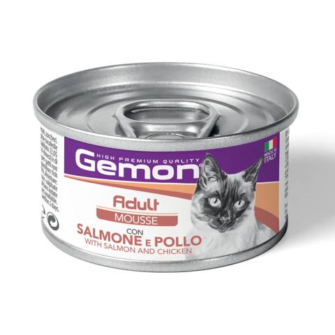 Paştet Gemon Adult Mousse Con Salmone e Pollo With Salmon And Chicken pişiklər üçün 85 q — Баку
