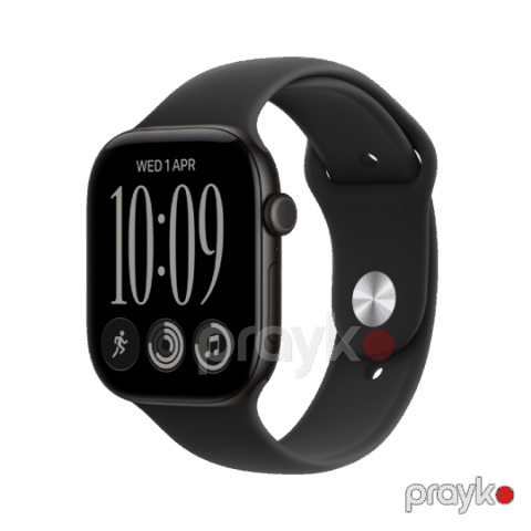Apple Watch Series 12 GPS 42mm Black Aluminium Case with Black Sport Band — Bakı
