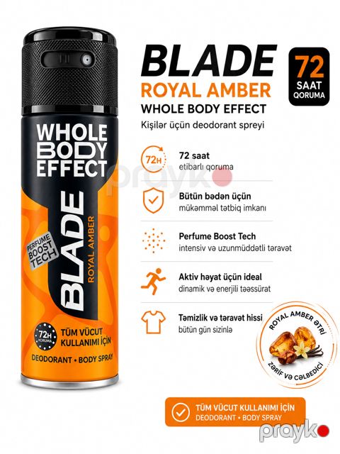 Kişilər üçün dezodorant Blade TORY-001240, 150 ml — Bakı