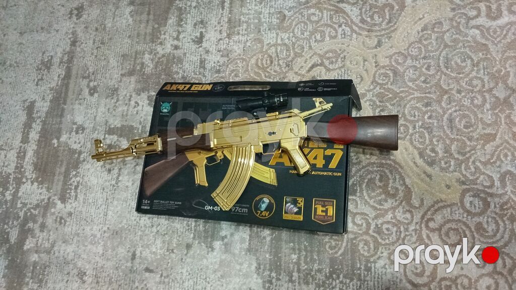 Məhsul: Elektrik oyuncağı – AK47 1:1 “Golden” (GM-03) - Ölçü: Tam — Oyuncaq silahları, Masazır (2)