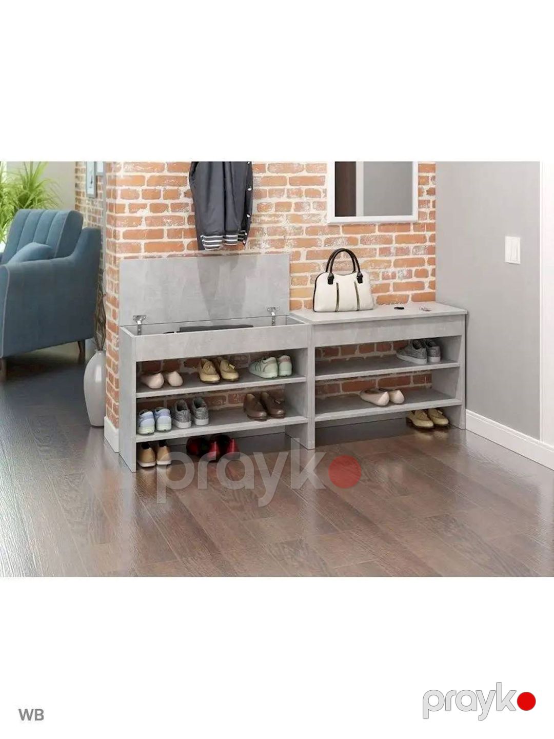 Ayaqqabı üçün altlıq, Ldsp, boz, 55x28x78 sm — Mallar, Bakı (3)