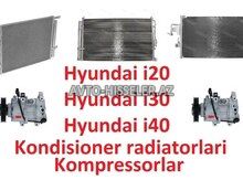 Hyundai i20 - i30 - i40 kondisioner radiatorları və kompressorları — Bakı