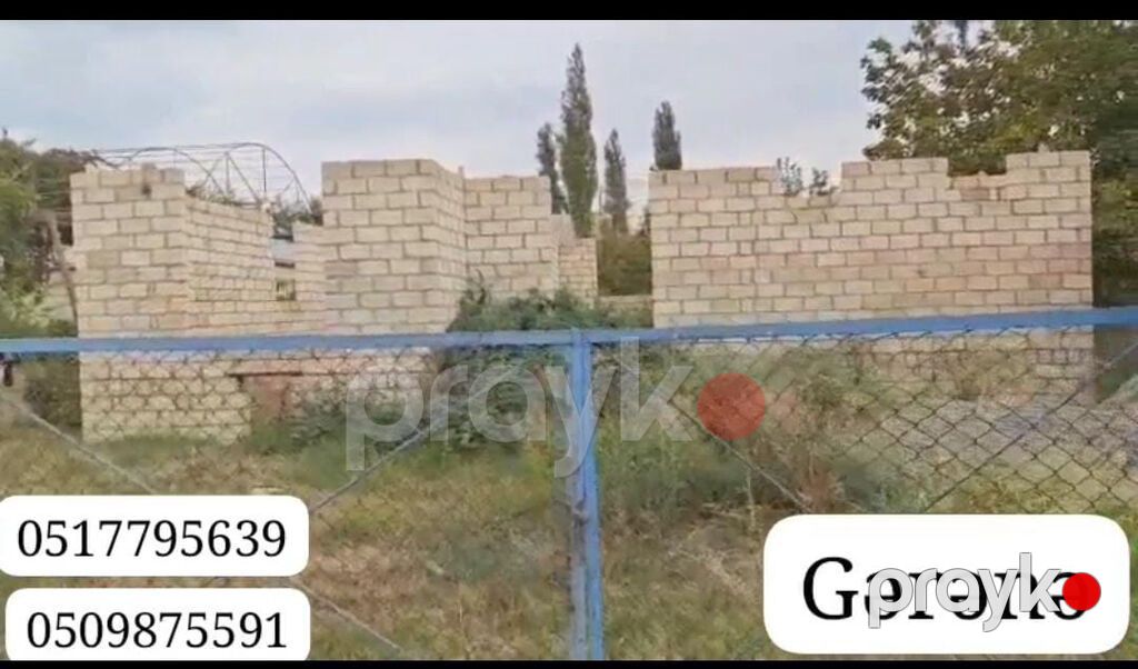 Evin torpaq sahəsi 7sot 15sent. kürsüyə qədər 5 daş qoşa hörülüb. cəm — Ev, villa, Bərdə (9)