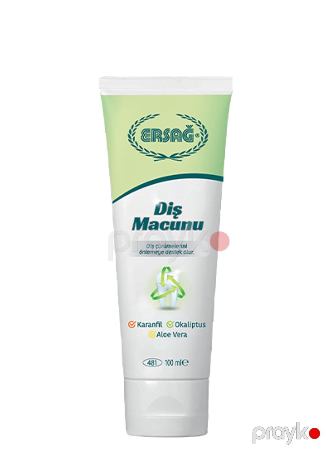 Diş məcunu Ersag 481, aloe vera, evkalipt və mixək ekstraktı, 100 ml — Mallar, Bakı