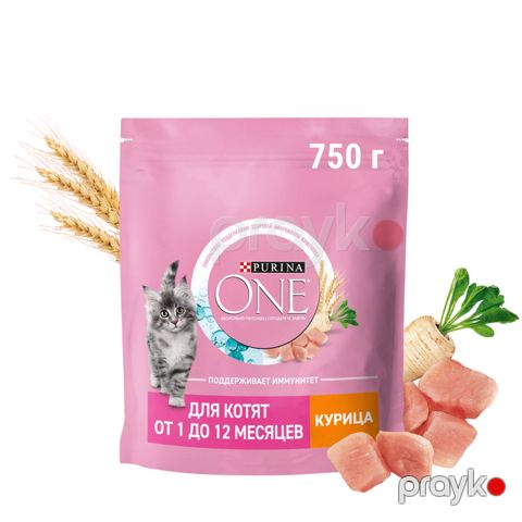 Quru yem pişik balalrı üçün Purina One Toyuq ilə, 750 q — Bakı
