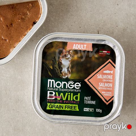 Nəm yem Monge Natural Superpremium BWild Adult, Salmon, 100 q — Bakı