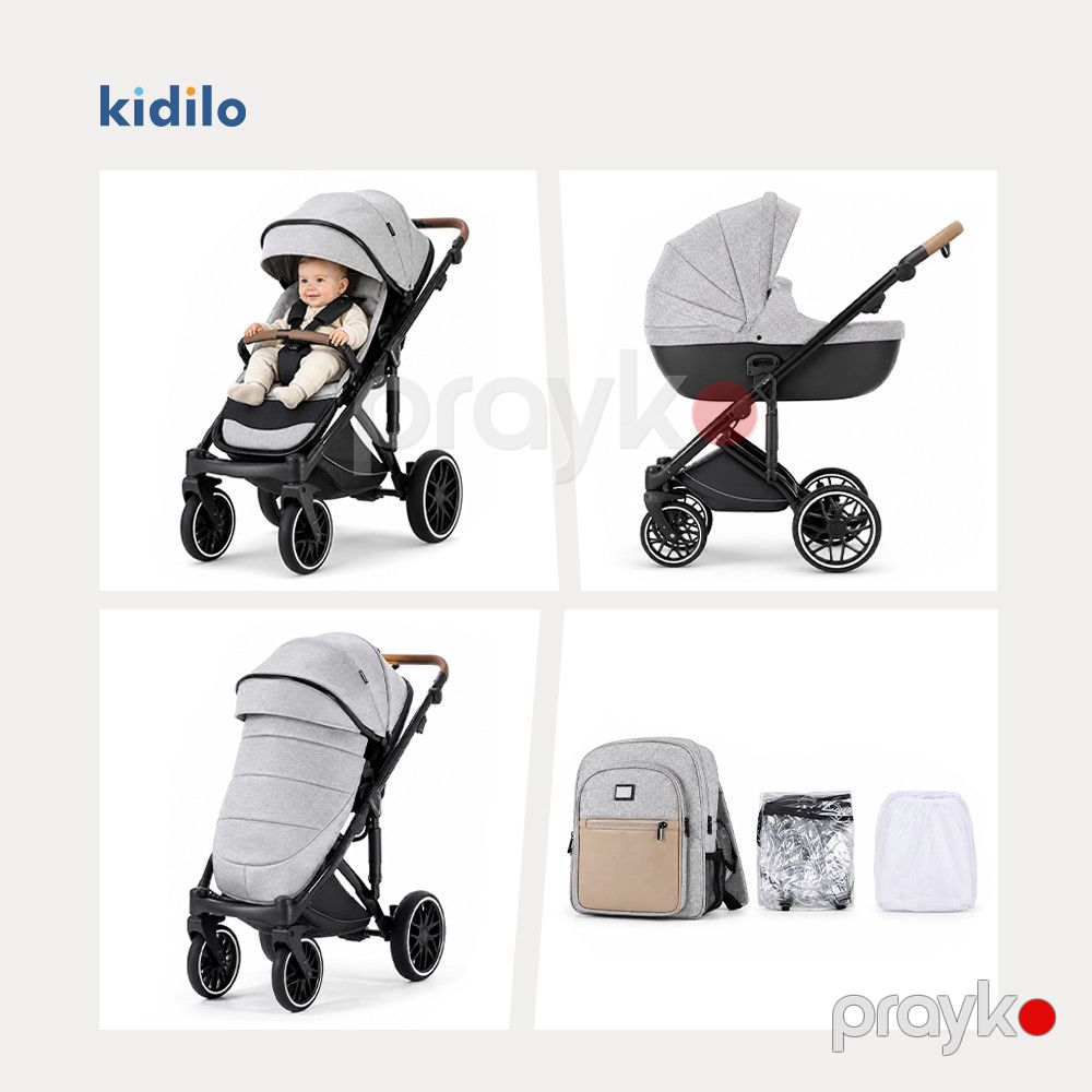 Uşaq arabası Kidilo AB1, boz — Mallar, Bakı (2)