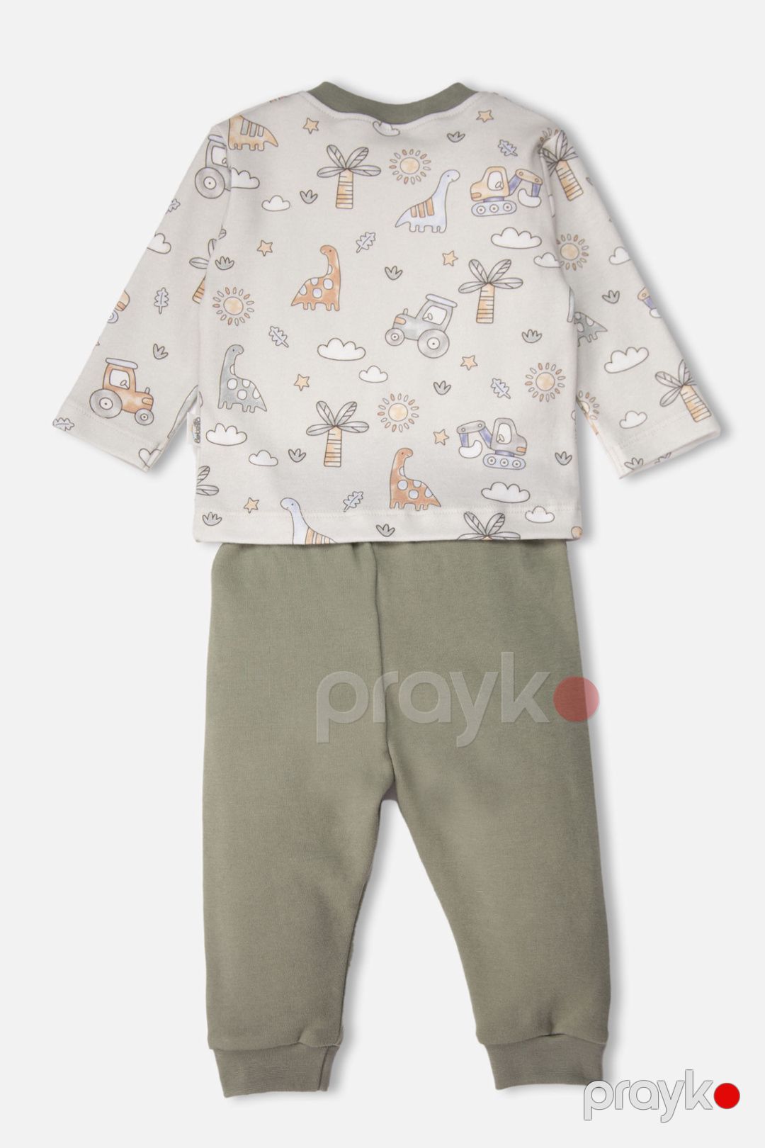 Şalvarlı pijama dəsti Bebetto F1544, açıq yaşıl, pambıq, 9-12 ay — Mallar, Bakı (2)