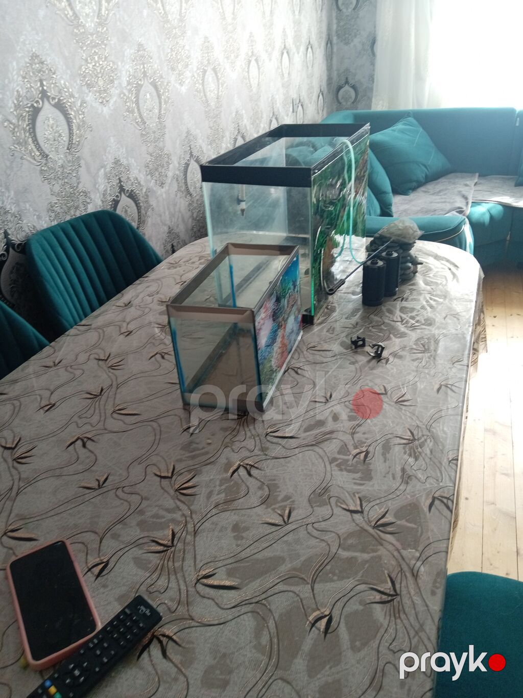 Akvarium dəsti - 2 ədəd şüşə akvarium: biri böyük, biri kiçik (hər — Akvariumlar və balıqlar, Sumqayıt (2)