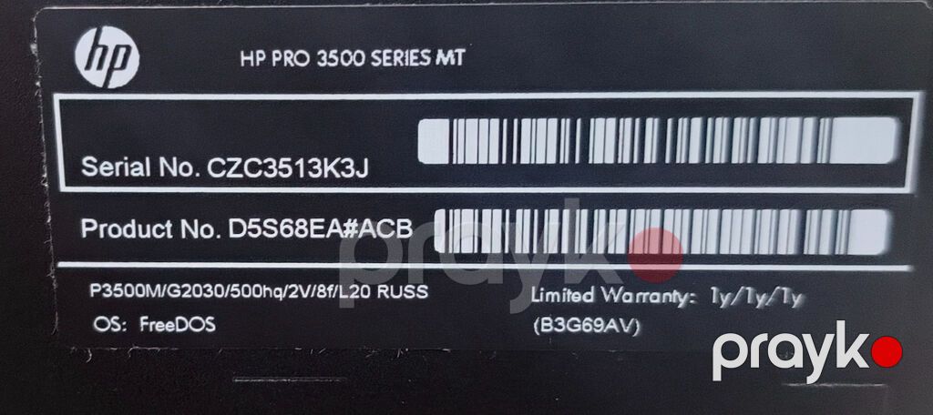 Prosessor: Intel Core i3-3240 Yaddaş: 256 GB SSD + HDD 500 GB HP — Masaüstü kompüterlər, Bakı (4)