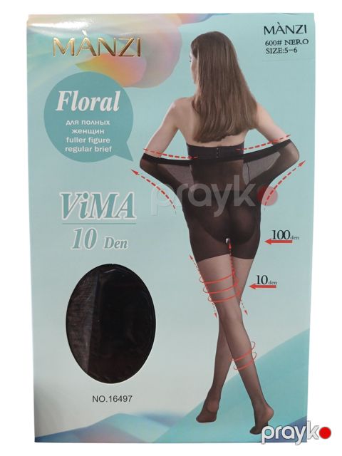 Kolqotka Manzi Vima Flora, qara, 10 Den, ölçü XL/2XL — Bakı