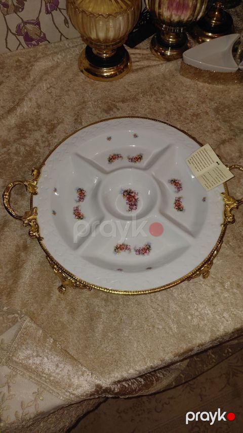 Porselen süfrəlik – bölməli servis qabı - Material: Ağ porselen — Bakı