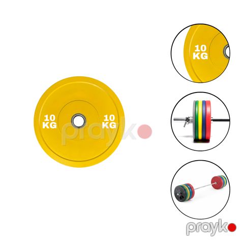 Disk Ironflex 1573/1 10 kq, dəmir/PVC, dəliyin diametri 50 mm, sarı — Bakı