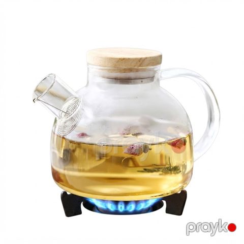 Dəmləmə çaydanı, borosilikat şüşə, şəffaf, 1500 ml — Bakı