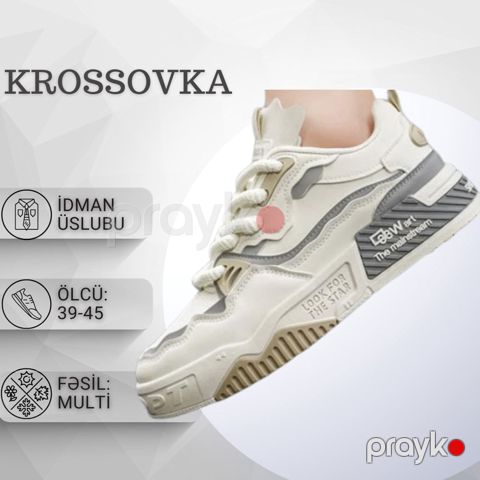 Kişilər üçün krosovkalar EB_1000, bej, eko dəri, ölçü 43 — Bakı