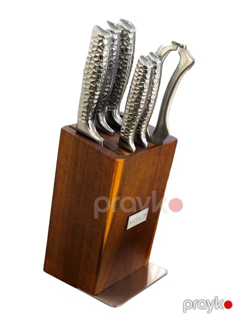 Bıçaq dəsti 2596085, paslanmayan polad, qızılı/gümüşü, 7 əd — Bakı