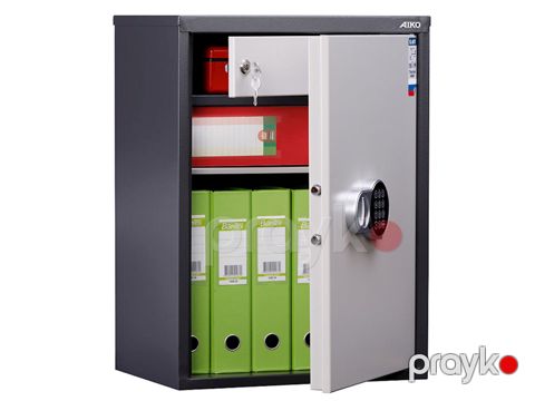 Ofis seyfi Aiko SL-65T-EL, elektron kodlu, qrafit, 630x460x340 mm — Bakı