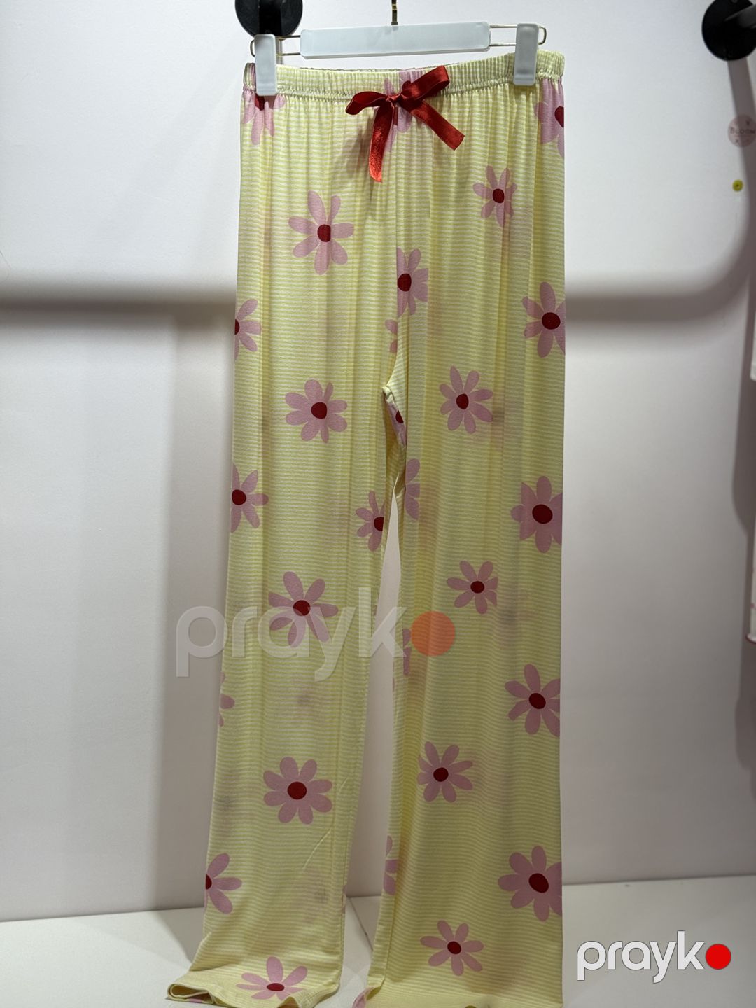 Qadınlar üçün şalvarlı pijama dəsti 2965, sarı, elastan/viskoz, ölçü M — Mallar, Bakı (3)