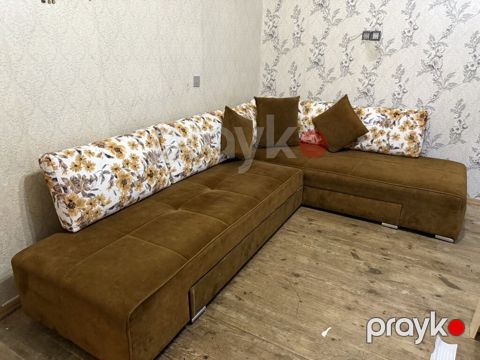 Künc divan, İşlənmiş, Açılan, Vеlur parça, Çatdırılma yoxdur — Bakı