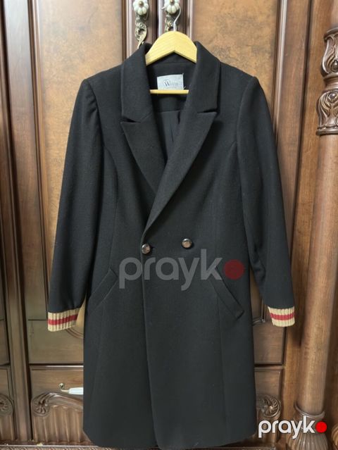 Qadın palto – White Collection - Rəng: qara - Model: iki cərgəli — 7w24xgrpnh