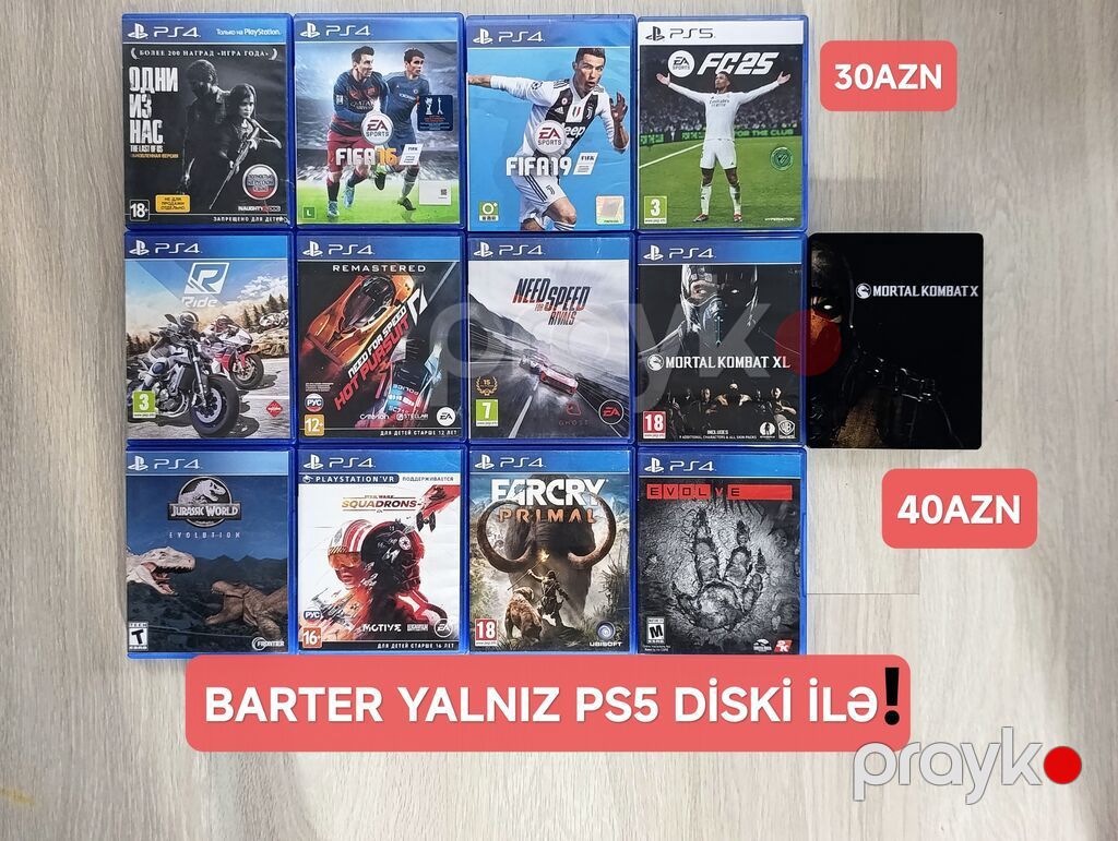1disk =25azn/ 2 disk =40azn/ Mağaza deyil Barter yalnız—PS5 diskləri — Konsol oyunları, Bakı (2)