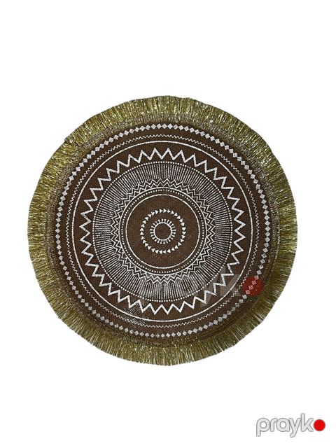Qablar üçün altlıq dəsti FS-1218, parça, açıq qəhvəyi, 35x35 sm, 12 əd — Bakı