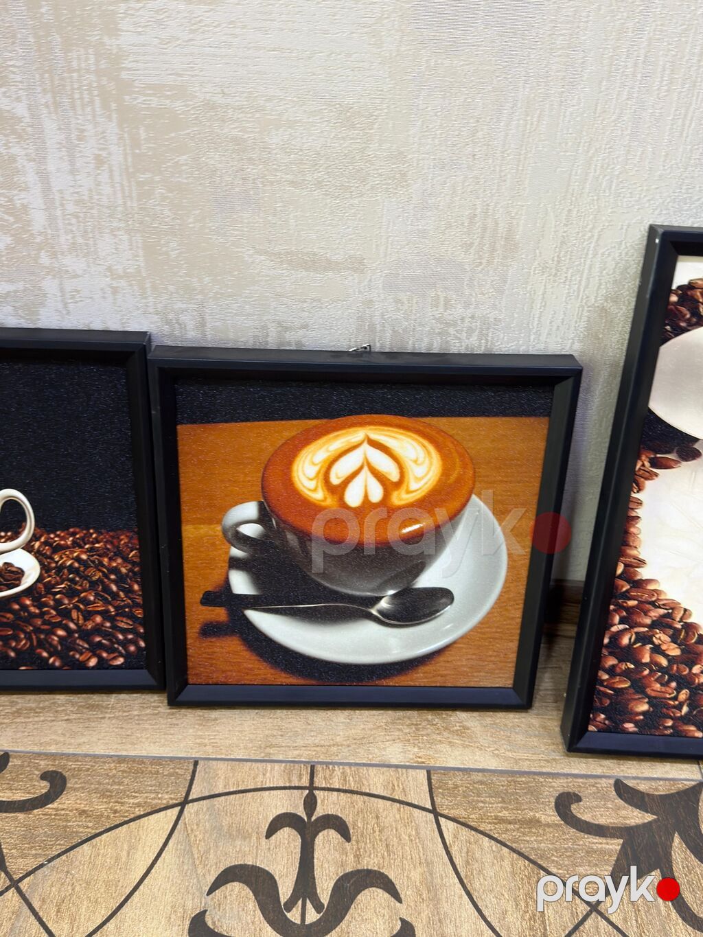 Kofe mövzulu divar rəsmləri – 3 ədəd dəst - Mövzu: isti espresso — Şəkillər, plakatlular və çərçivələr, Bakı (3)