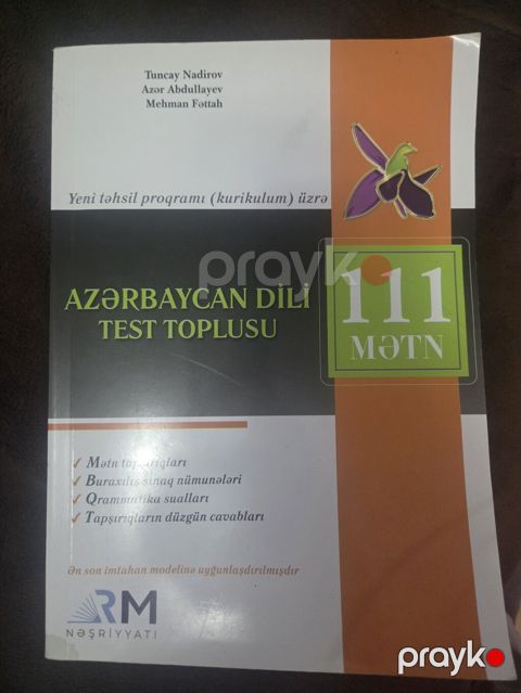 Məhsul: “Azərbaycan dili – Test Toplusu (111 mətn)” kitabı — Mehdiabad