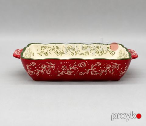 Bişirmə üçün qab 6921-3585, keramika, qırmızı — Bakı
