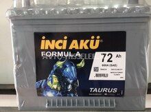 İnci 72Ah akkumulyator – Türkiyə istehsalı, 2 il zəmanət — Bakı