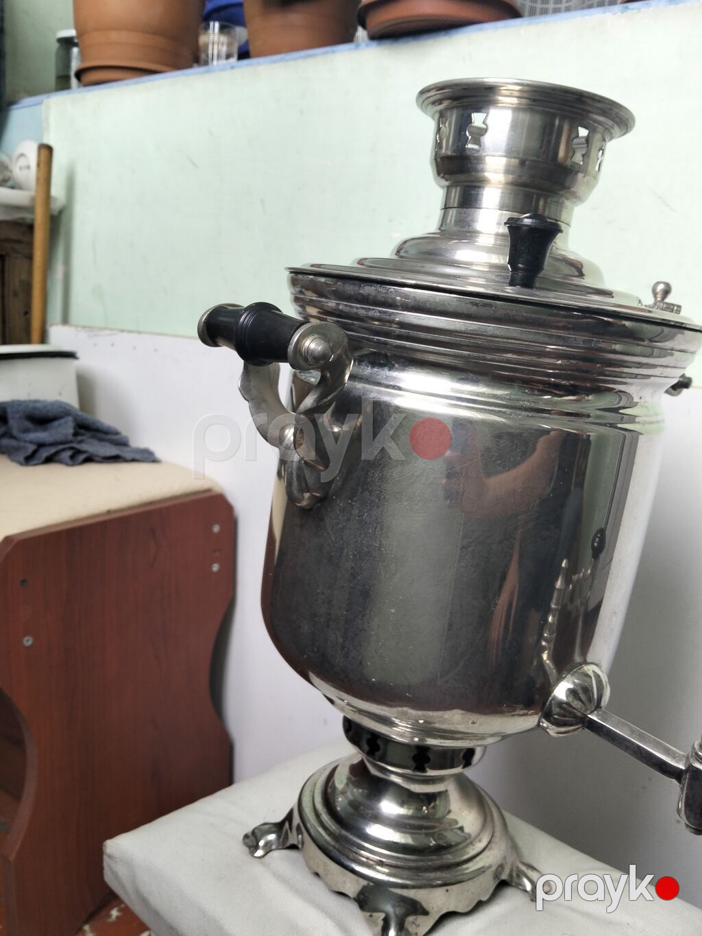 Samovar – klassik kömür/sobayaqoyma tip - Material: parıldayan — Samovarlar, Sumqayıt (2)