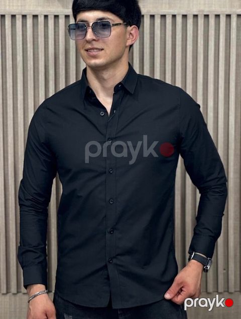 Uzunqol köynək 2693475, qara, elastan, ölçü 2XL — Bakı