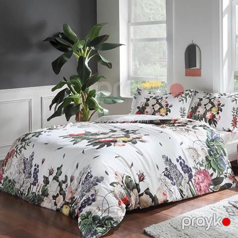 Yataq dəsti TAC Saten Nv.tk Cherlın CK V01, yorğan üzü 200x220 sm, mələfə 230x260 sm, yastıq üzü 50x70 sm 2 əd, ikinəfərlik, pambıq saten, yaşıl - 8682475104289 — Bakı