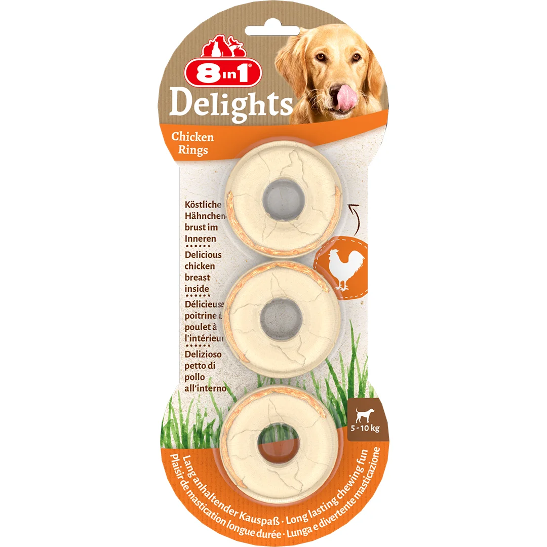8in1 Delights Toyuq Halqaları İt Şirniyyatları 119q — Bakı