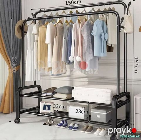 Geyim Asılqanı – Təkərli Model — Bakı