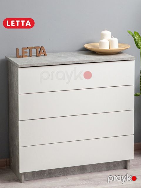 Tumba Letta, Ldsp, ağ/boz, 73х33х75 sm — Bakı