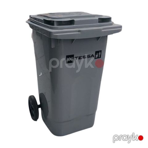 Zibil qabı Tessa, pedallı və təkərli ,100 l, boz — Bakı