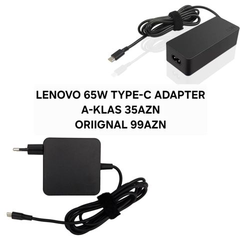 Lenovo 65w type-c adapteri — Bakı