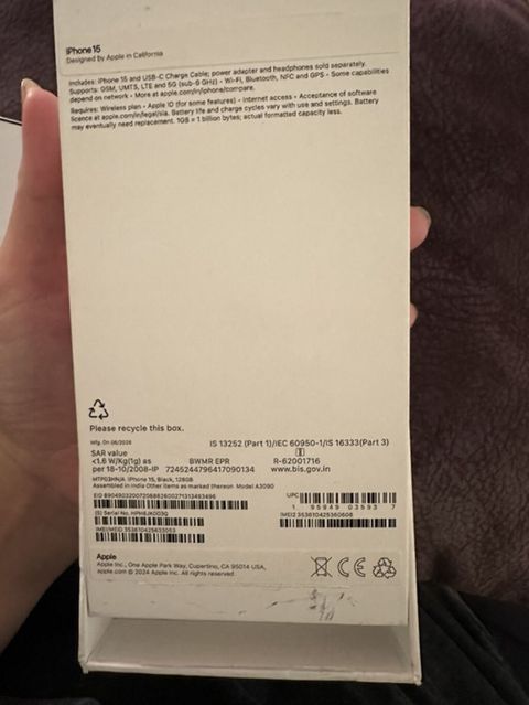 IPhone 15, 128 GB, Qara — Sumqayıt