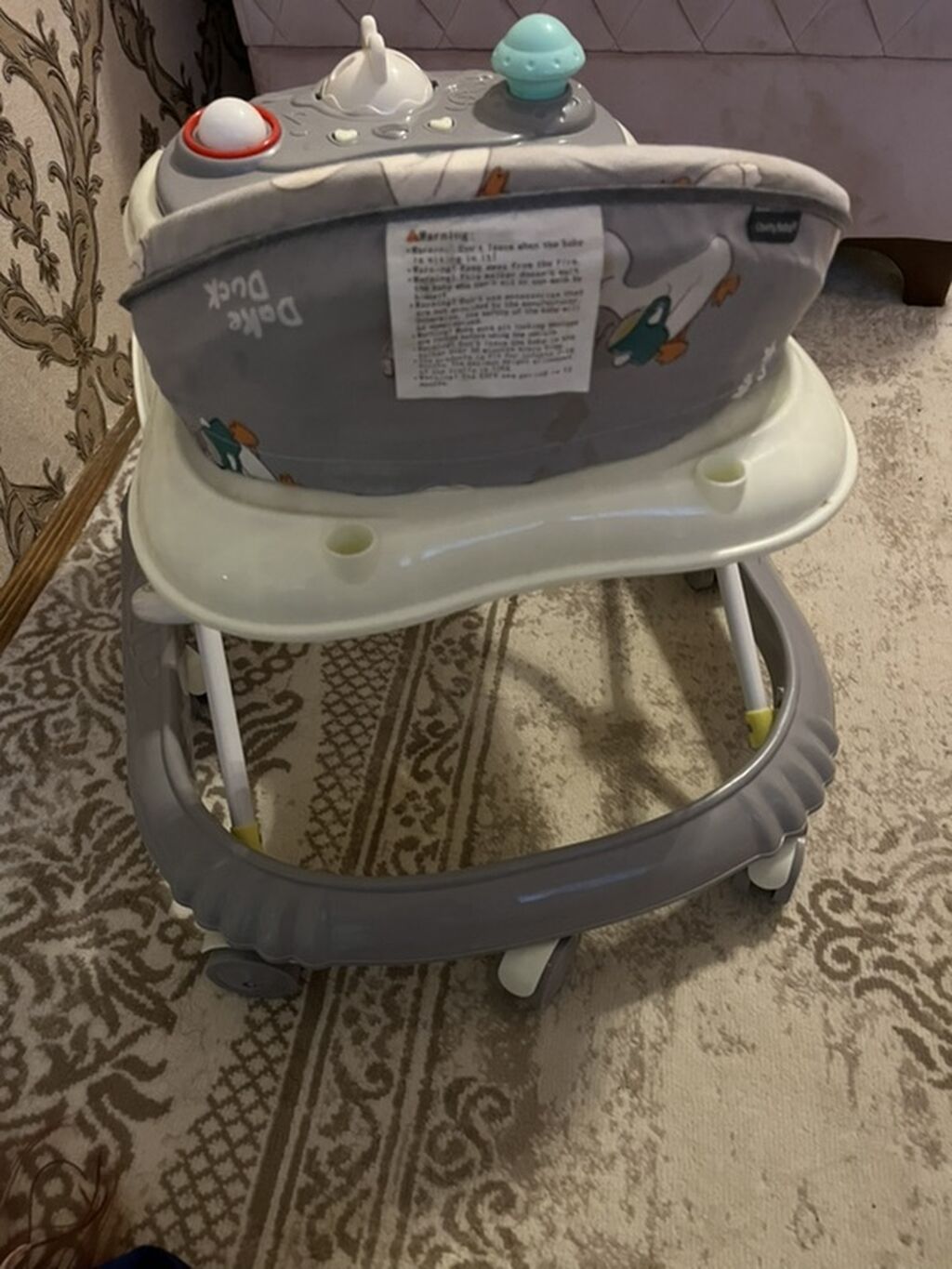 Uşaq gəzdiricisi (walker) – “Carey Baby” - Rəng: ağ/boz, ördək — Kürəklər və yürüyüş aparatları, Xırdalan (2)