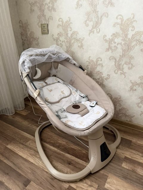 Uşaq üçün elektrikli beşik/swing kreslosu – Kidilo - Rəng: bej — Bakı