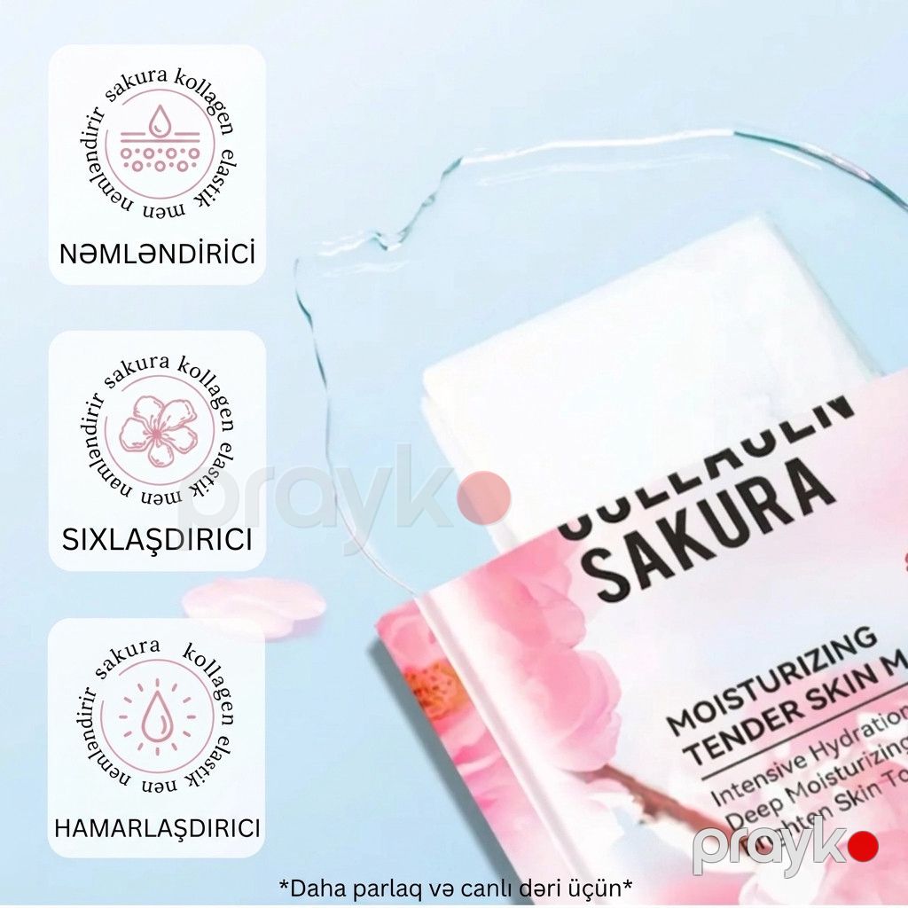 Parça maskalar dəsti Sadoer Sakura Collagen, 25 q x 10 əd — Mallar, Bakı (3)