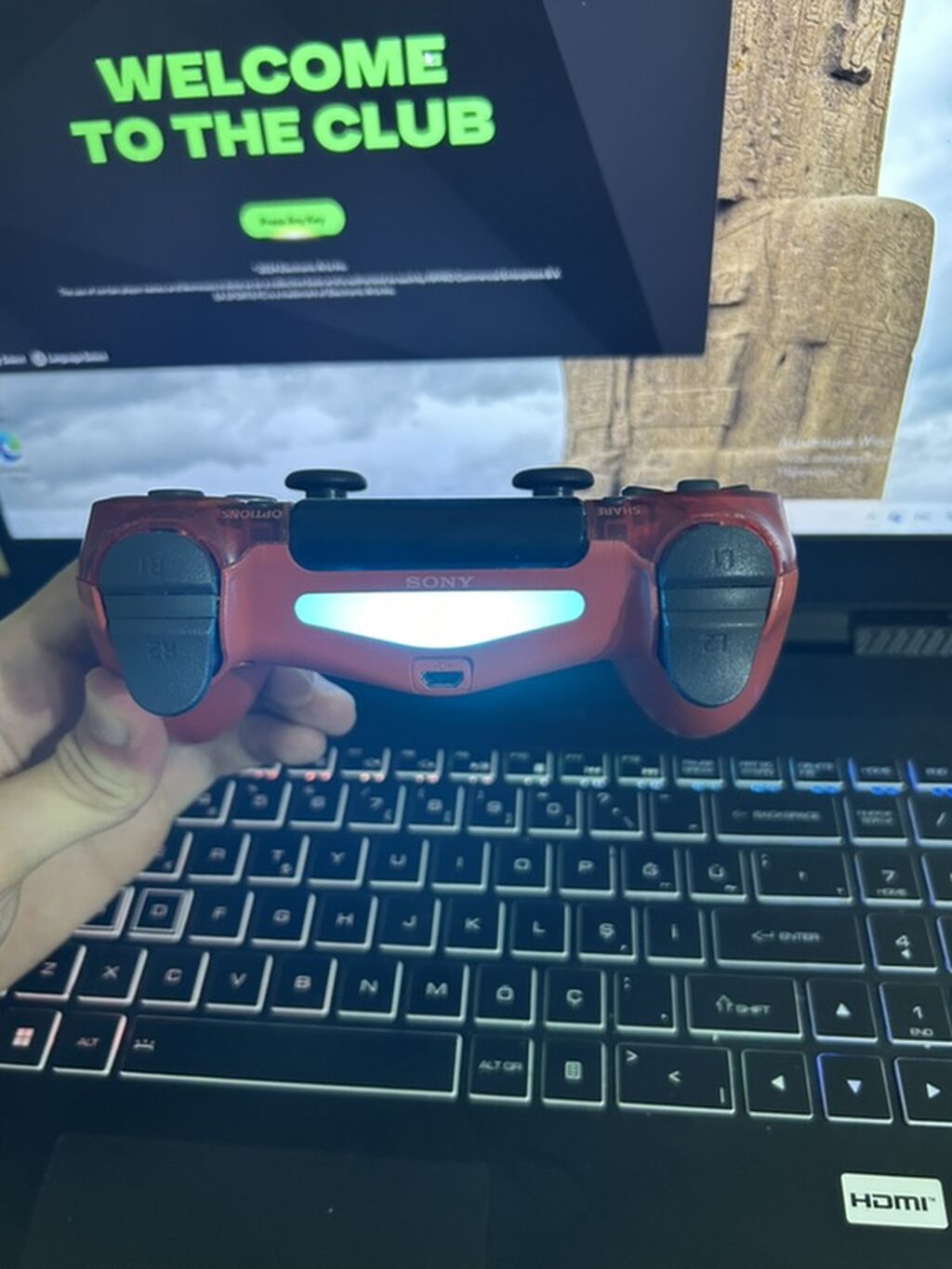 Məhsul: Sony PlayStation DualShock 4 (DS4) oyun pultu – şəffaf qırmızı — Aksesuarlar, Sumqayıt (3)