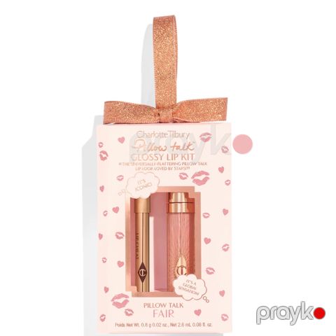 Dekorativ kosmetika dəsti Charlotte Tilbury Pillow Talk Mini Glossy Lips Duo Fair — Bakı