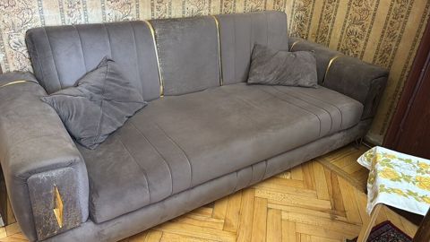Divan-kravat, İşlənmiş, Açılmayan, Vеlur parça, Çatdırılma yoxdur — Bakı