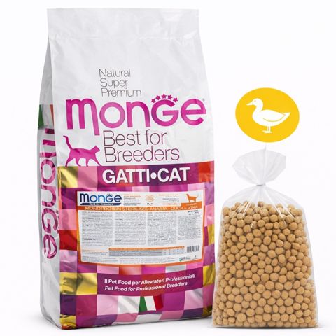 Quru yem Monge Cat Sterilised, qısırlaşdırılmış pişiklər üçün, ördək ilə 1 kq çəki ilə — Bakı