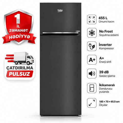 Soyuducu Beko RDNE510M20XBR 408 litr — Xırdalan