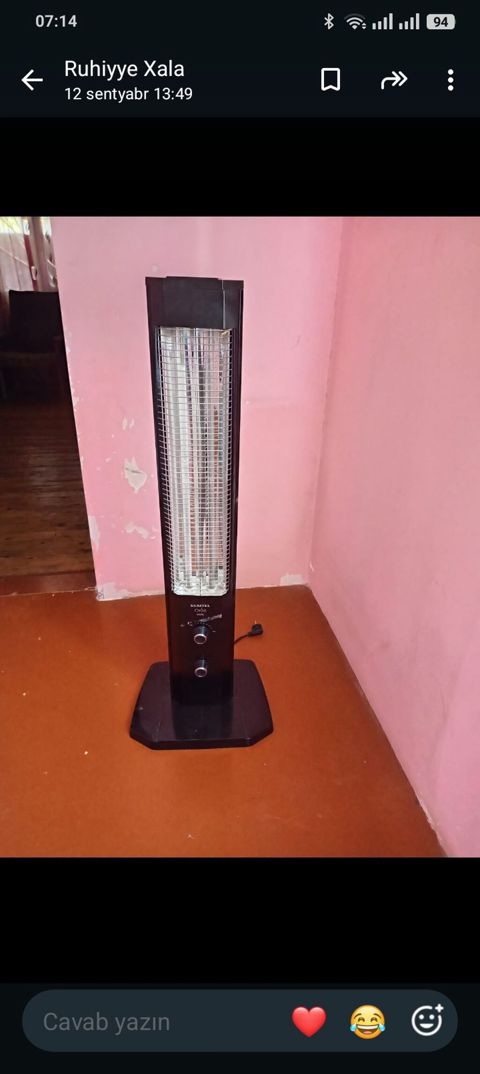 Elektrikli şaquli qızdırıcı - Tip: Halogen/infraqırmızı şaquli — Masazır