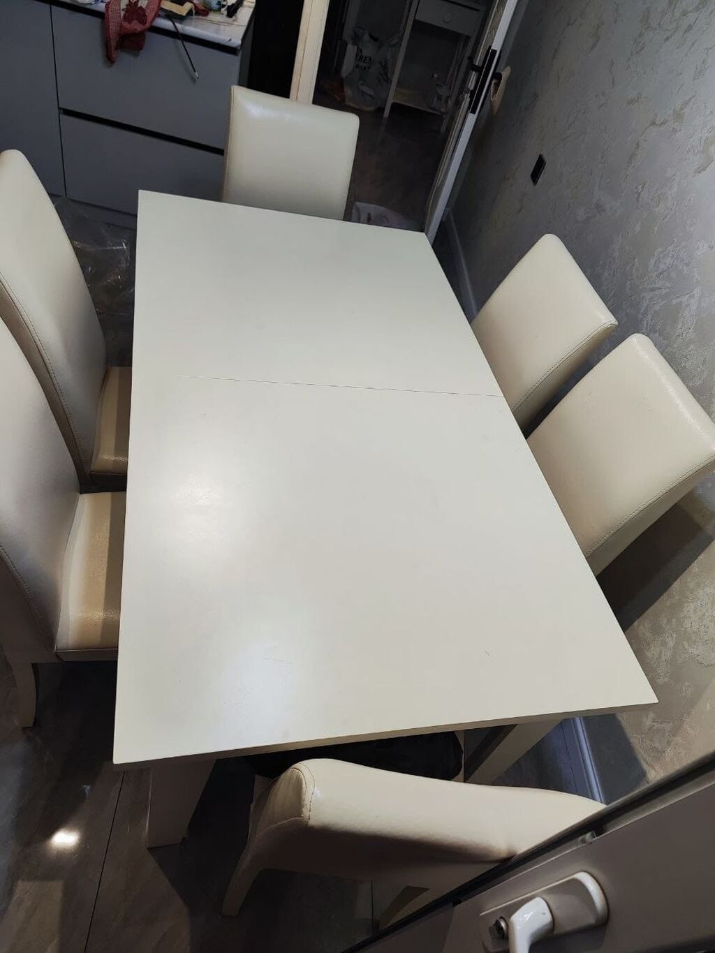 L / açılan masa dəsti 300 azn Masa açıldıqda 2 m olur Masazır — Mebel, Bakı